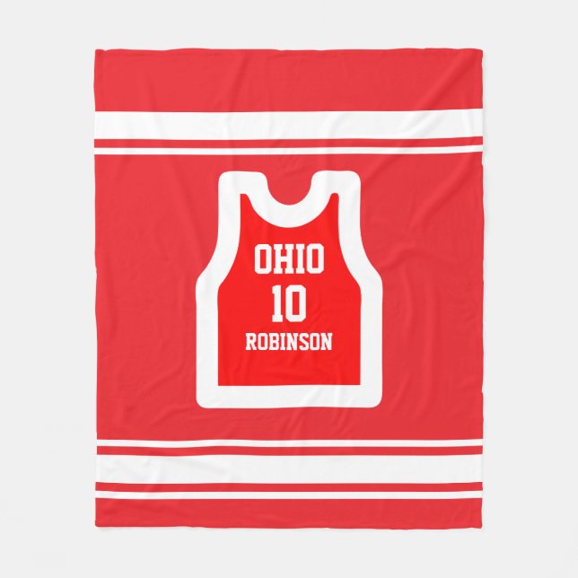 Couverture Polaire T-shirt Joueur de basket personnalisé (Devant)