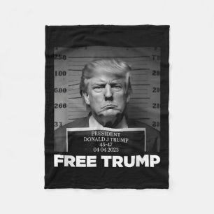 Couverture Polaire T-shirt Mugshot Donald Trump libre 