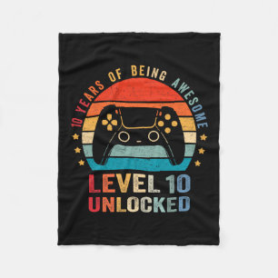 Couverture Polaire T-shirt Niveau 10 Débloqué Drôle de Joueur Vidéo 1