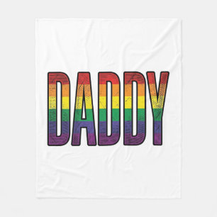 Couverture Polaire T-Shirt Typographie Fierté Papa Arc-en-Ciel Vintag