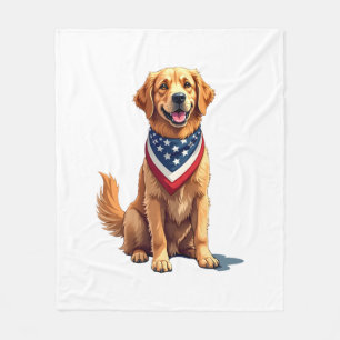 Couverture Polaire T-shirt vintage patriotique du 4 juillet pour Gold