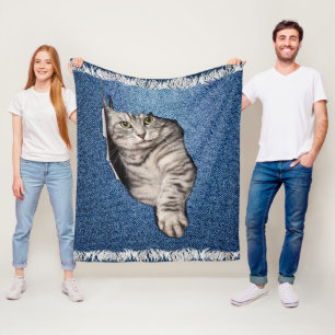 Couverture Polaire Tabby domestique - chaton