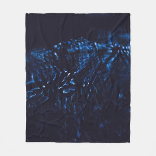 Couverture Polaire Tableau abstrait noir et bleu