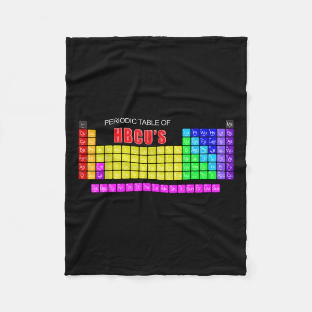 Couverture Polaire Tableau Périodique De Hbcus Blerd (Devant)