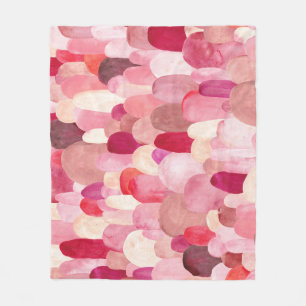 Couverture Polaire Tache Mélange : Rêve de textile rose-rouge.