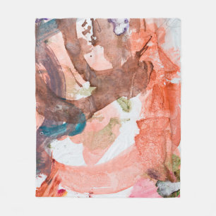 Couverture Polaire Taches d'encre sur papier blanc abstrait, acryliqu