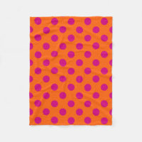 Taches pointillées fuchsia sur orange