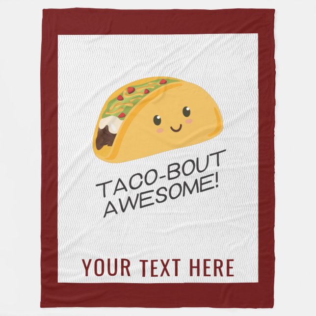 Couverture Polaire Taco-bout Awesome Kawaii Taco Blanket (Devant)