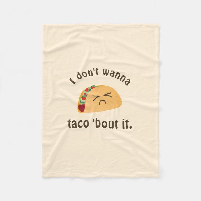 Couverture Polaire Taco 'Bout It Funny Word Jouer à un Humour de pail (Devant)