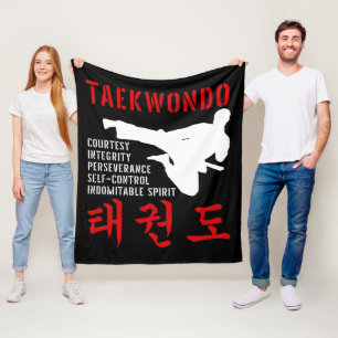 Couverture Polaire Taekwondo Tenets Martial Arts