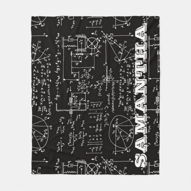 Couverture Polaire Taille personnalisée par mathématiques Geeky SL de (Devant)