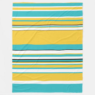 Couverture Polaire Tailles complexes - Turquoise et Jaune