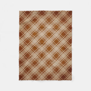 Couverture Polaire Tan, Argile, Rouille Rustique Toison Blanche