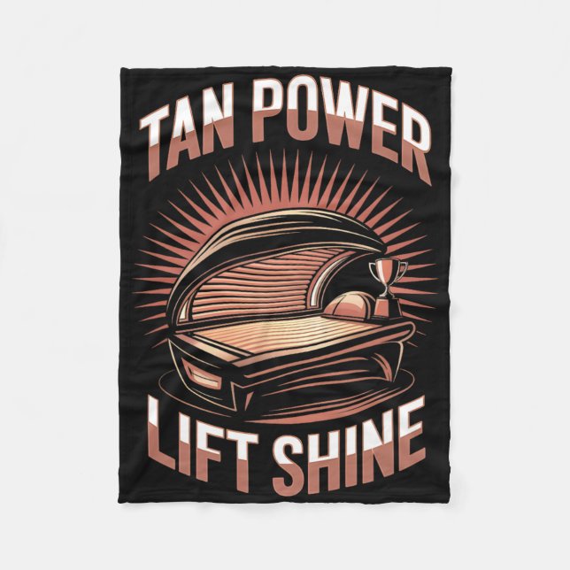 Couverture Polaire Tanning Lit Tan Power Gym Goers Bodybuilders Homme (Devant)