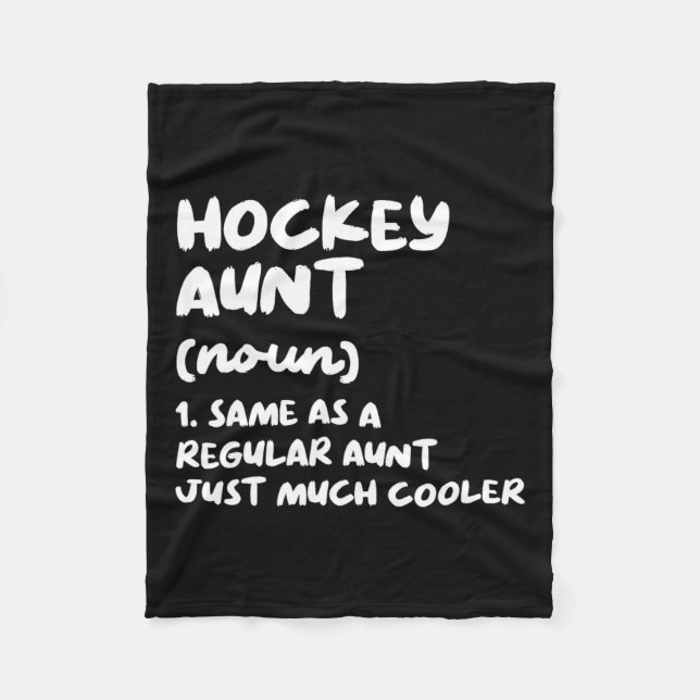 Couverture Polaire Tante De Hockey Définition Amp Drôle; Sport Sassy (Devant)