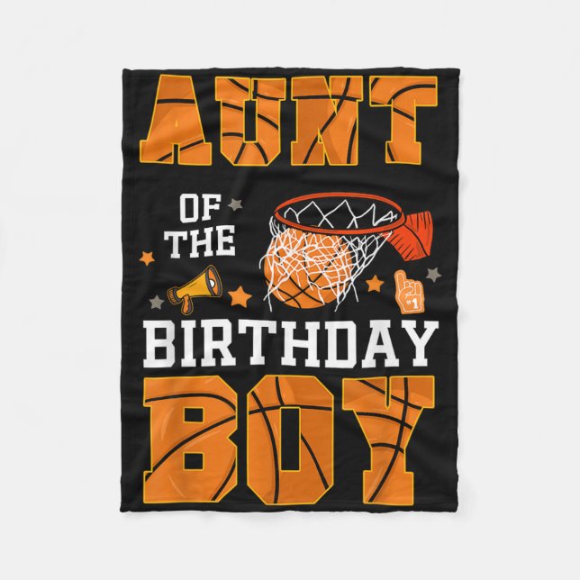Couverture Polaire Tante De L'Anniversaire Boy Basketball B jour Déco (Devant)