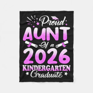 Couverture Polaire Tante fière d'un diplômé de la promotion 2026 flor