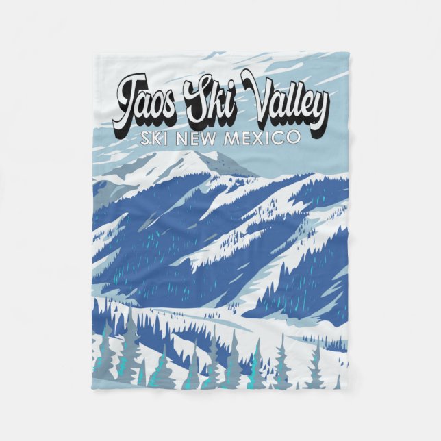 Couverture Polaire Taos Ski Valley Ski Area Winter Nouveau-Mexique Vi (Devant)