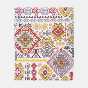 Couverture Polaire Tapis indien, paisley mandala, yoga