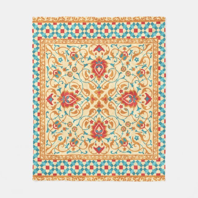 Couverture Polaire Tapis oriental, motif ornemental ornemental, stylé (Devant)