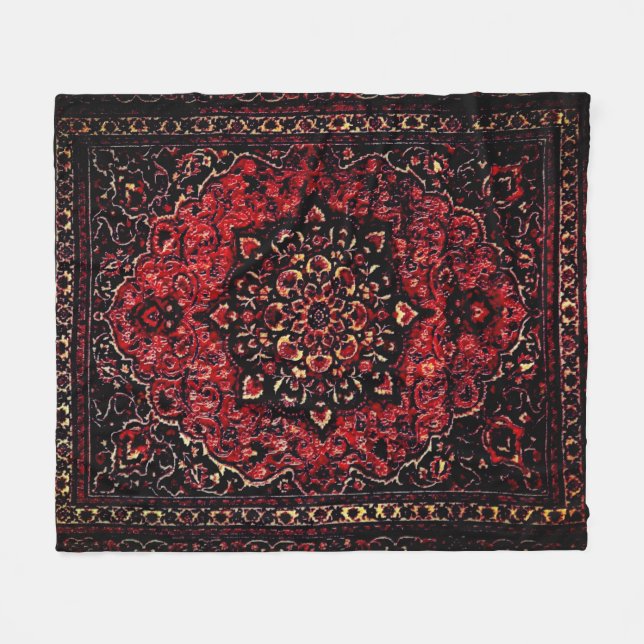 Couverture Polaire Tapis persan dans le champ teinté rose (Devant (Horizontal))