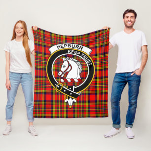 Couverture Polaire Tartan Clan Hepburn
