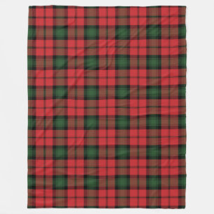 Couverture Polaire Tartan Clan Kerr Plaid Rouge Vert Noir Check