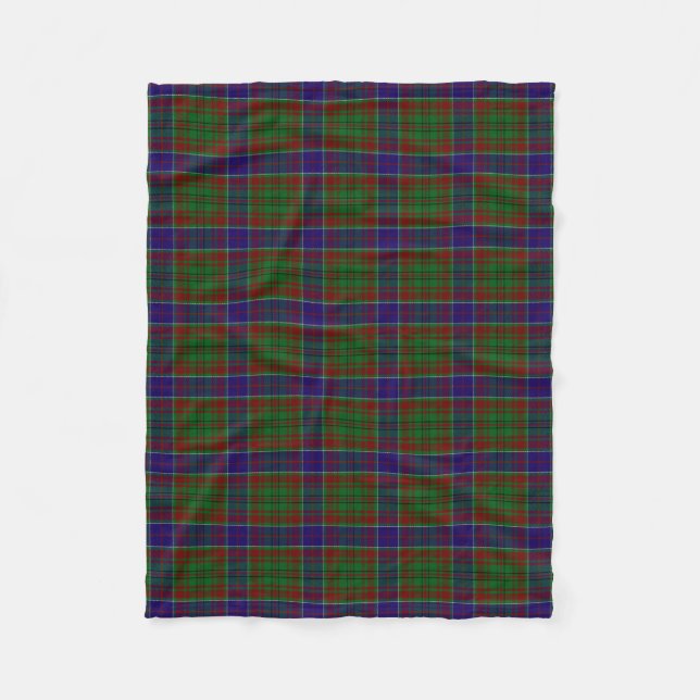 Couverture Polaire Tartan d'Adams de clan (Devant)