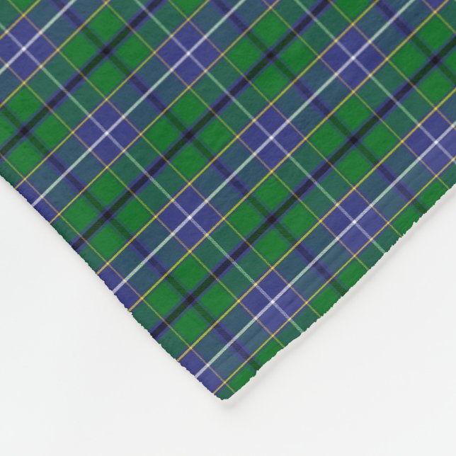 Couverture Polaire Tartan de chasse de Wishart de clan (Coin)
