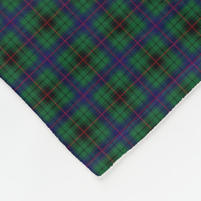 Couverture Polaire Tartan de Davidson de clan (Coin)