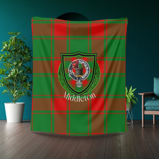 Couverture Polaire Tartan de la branche écossaise Middleton Crest