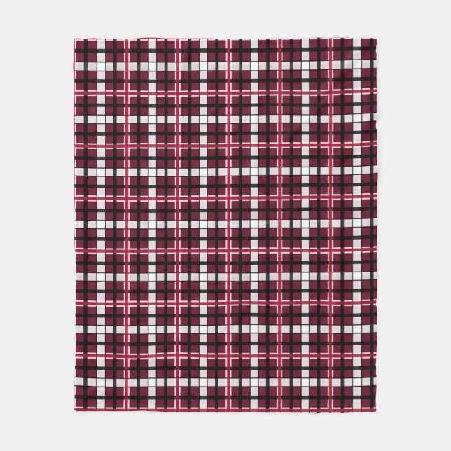 Couverture Polaire Tartan de l'université des femmes du Texas (Devant)
