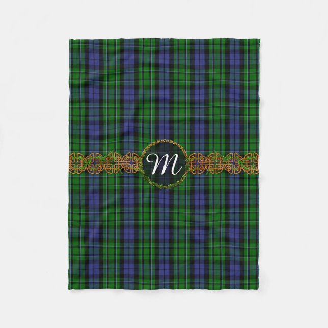 Couverture Polaire Tartan de MacCallum de monogramme (Devant)