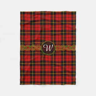 Couverture Polaire Tartan de Wallace de monogramme