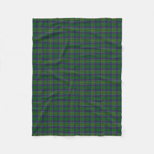 Couverture Polaire Tartan écossais de classique de chasseur de clan (Devant)