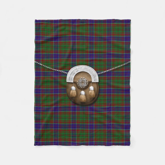 Couverture Polaire Tartan et escarcelle d'Adams (Devant)