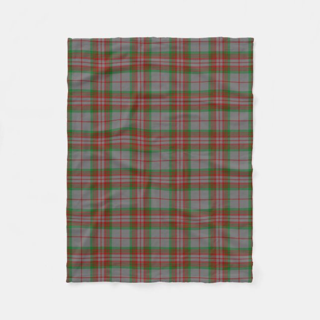 Couverture Polaire Tartan gris de clan écossais (Devant)
