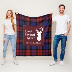 Couverture Polaire Tartan Noël Clan MacLachlan Personnaliser Plaid
