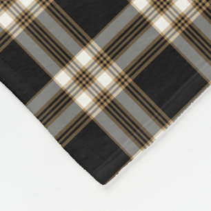 Couverture Polaire Tartan noir et tan irlandais MacGuinness