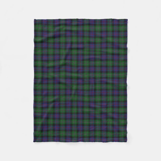 Couverture Polaire Tartan rose de classique de chasse de clan (Devant)
