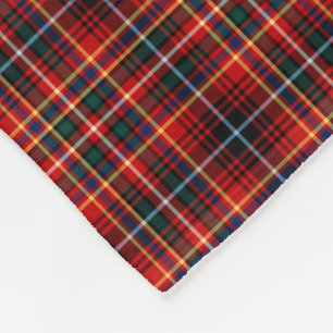 Couverture Polaire Tartan rouge lumineux de clan d'Innes