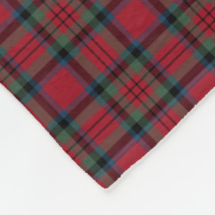 Couverture Polaire Tartan rouge, vert et bleu de clan de MacDuff