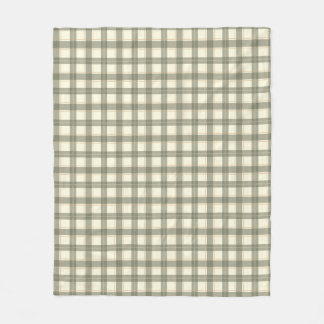 Couverture Polaire Tartan Sage Classique
