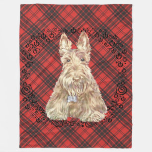 Couverture Polaire Tartan Scottie Blé