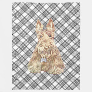 Couverture Polaire Tartan Scottie Blé