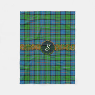 Couverture Polaire Tartan Stirling Et Monogramme