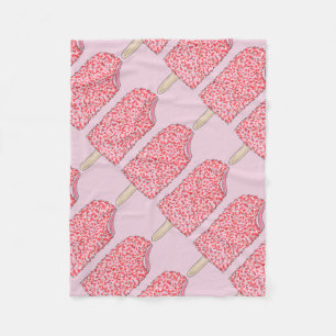 Couverture Polaire Tarte aux fraises Pink Ice Cream Popsicle