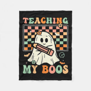 Couverture Polaire Teacher Cute Ghost Enseignant Super Halloween Teac