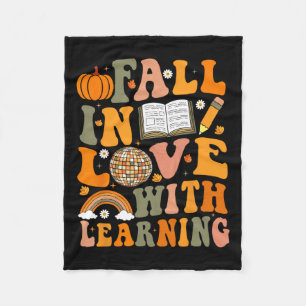 Couverture Polaire Teacher Fall Shirt Retro Automne Thanksgiving Pump
