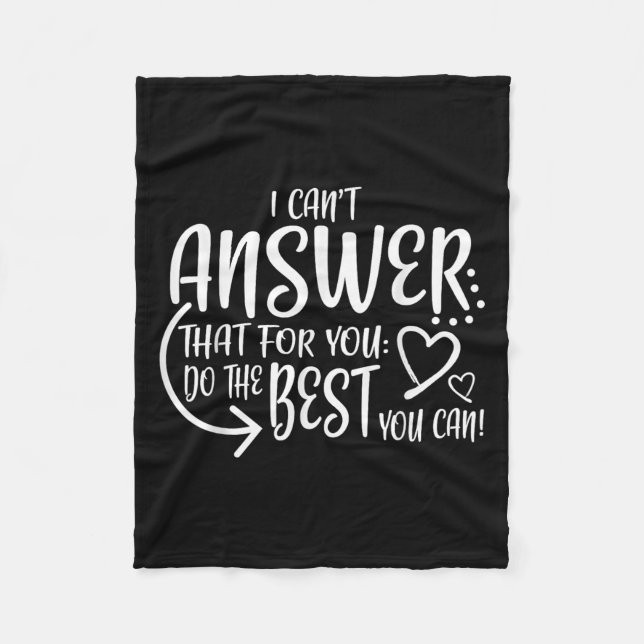 Couverture Polaire Teacher Test Day Gift Testing Quote State Exam Lad (Devant)